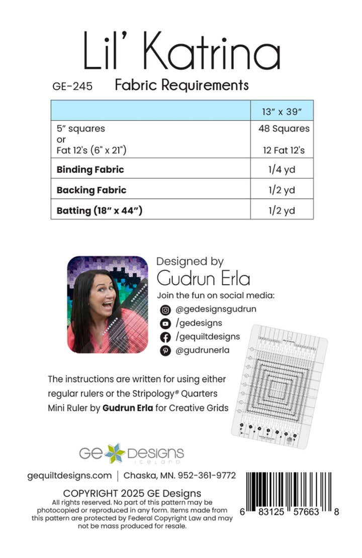 Lil' Katrina Table Runner Pattern