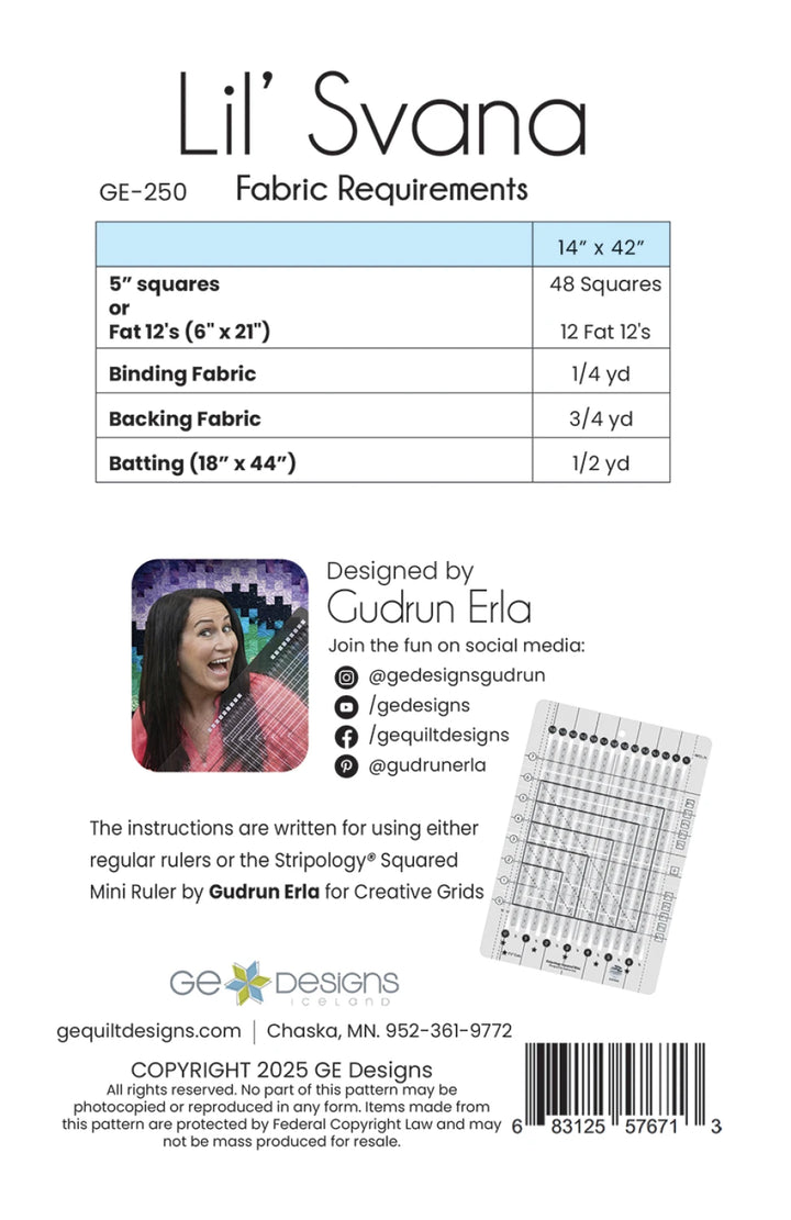 Lil' Svana Table Runner Pattern