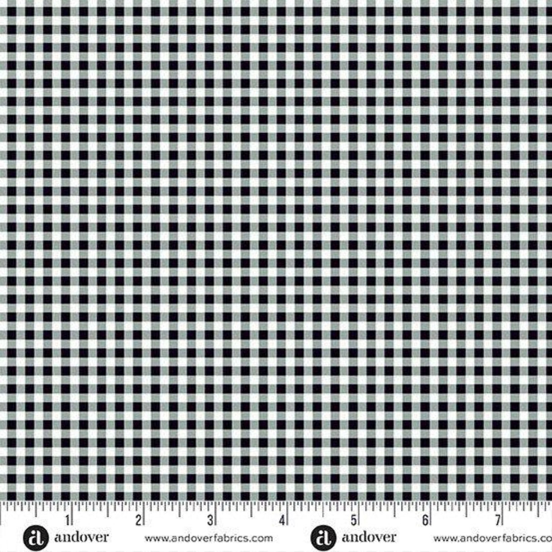 Ghostly Garden by KP Creates - Bitty Gingham, Black