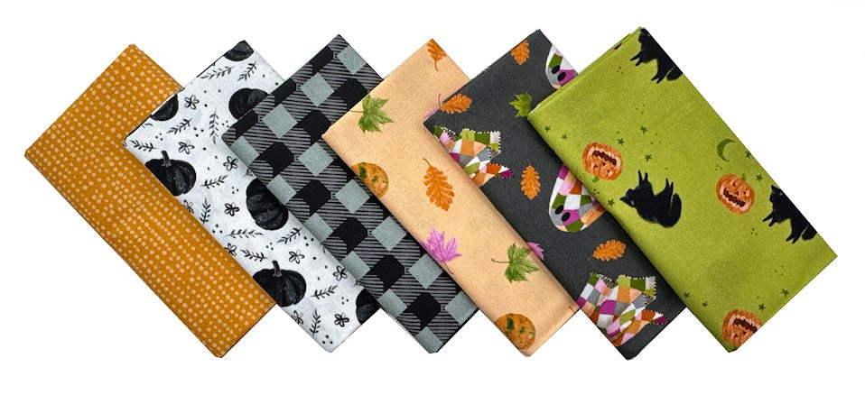 Ghouls Night Out - Fat Quarter Fabric Bundle 6pcs