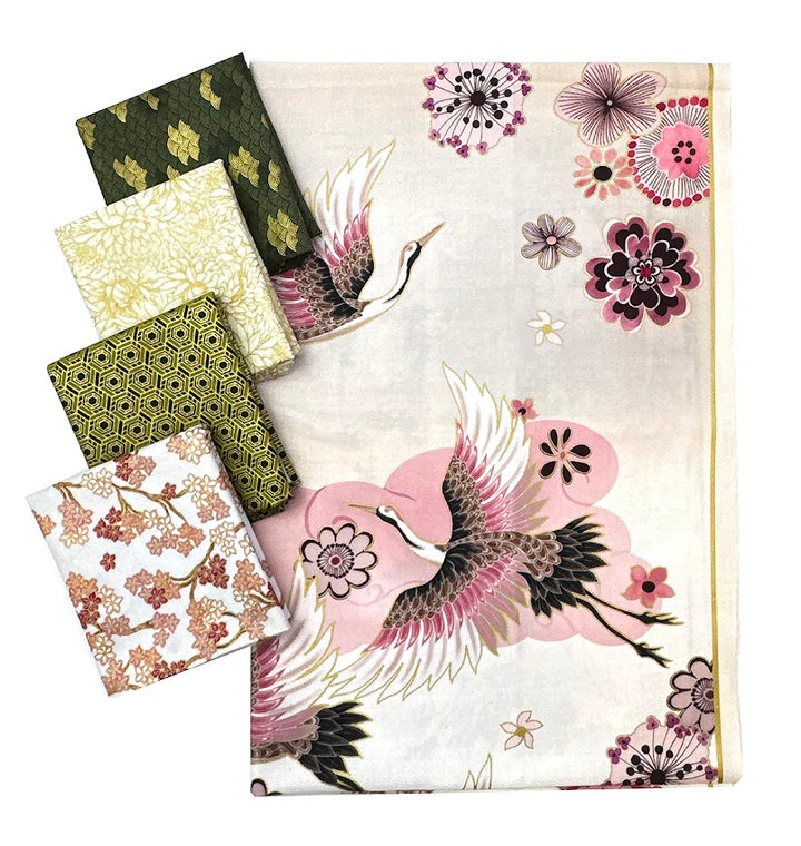 Imperial Collection Graceful Cranes Project Bundle with 24" Panel (5 pcs)