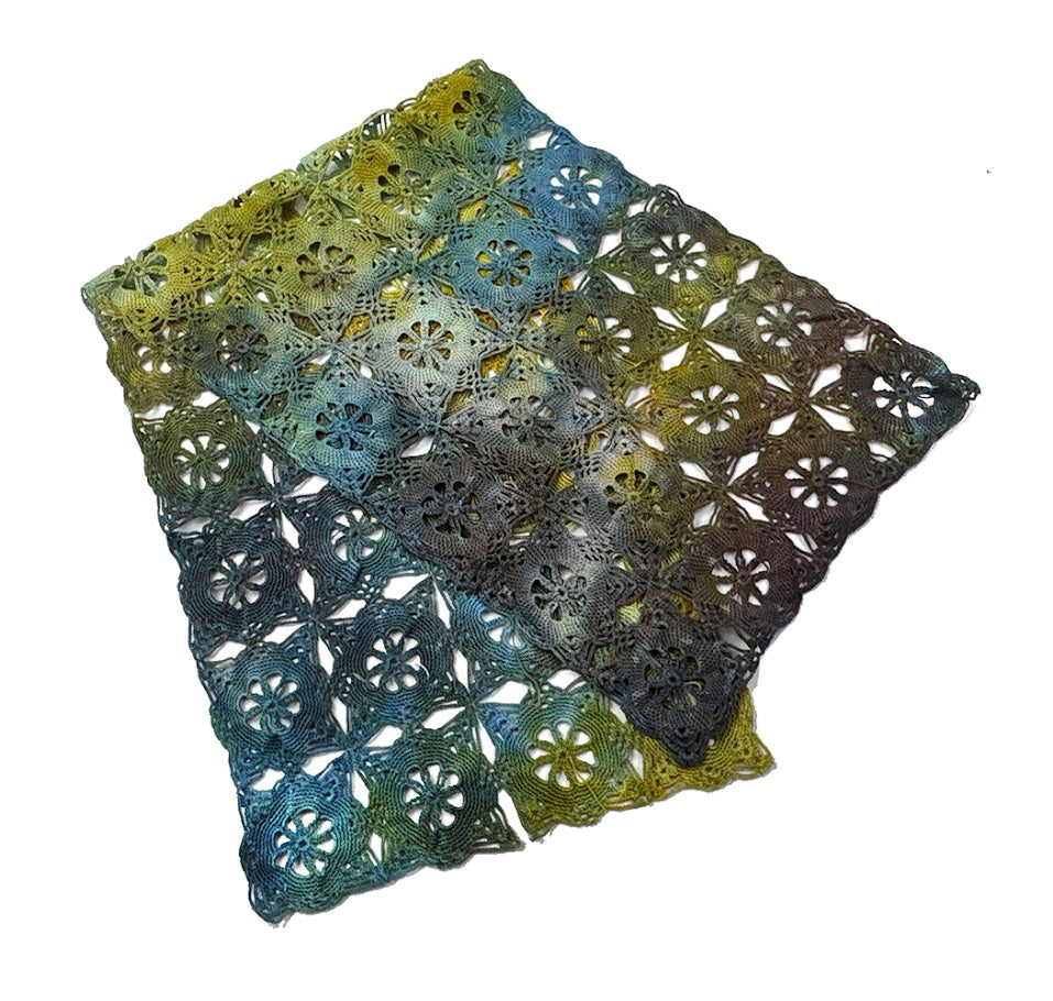 Crocheted Multi Color Table Runner