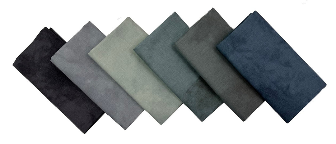 Palette Packs GREY - Fat Quarter Fabric Bundle (6 pcs)