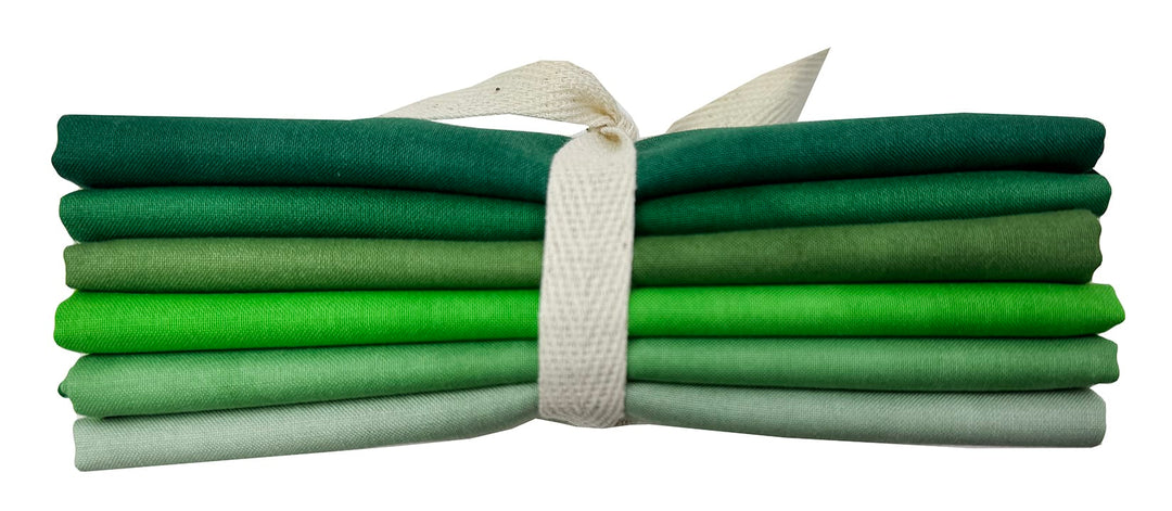 Palette Packs GREEN - Fat Quarter Fabric Bundle (6 pcs)