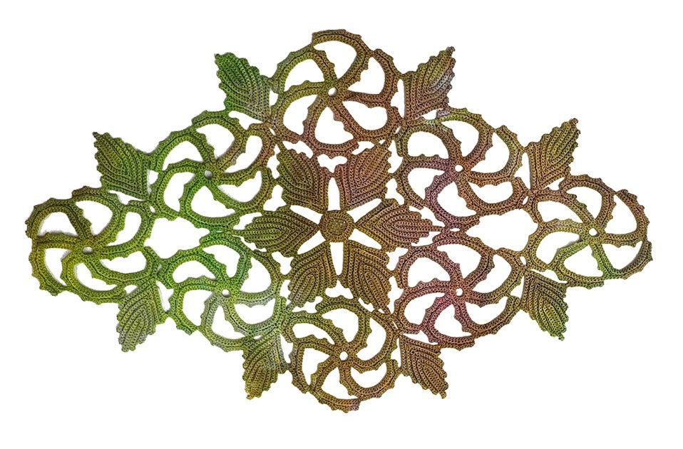 Hand Dyed Multicolored Free Embroidery, Flowers