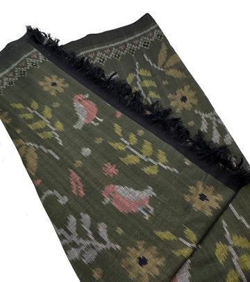 Traditional Handwoven Ikat Fabric from Indonesia, Songbird Motif Sold per 1/2 Yard Traditional Handwoven Ikat Fabric from Indonesia, Songbird Motif Sold per 1/2 Yard