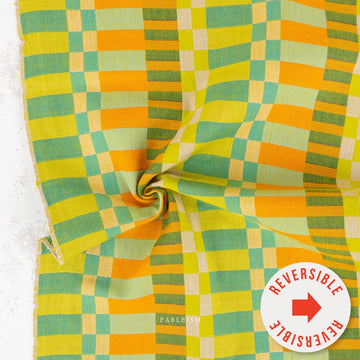 Happy Camper by Fableism - Broken Stripes, Swim Happy Camper by Fableism - Broken Stripes, Swim | Woven Fabric