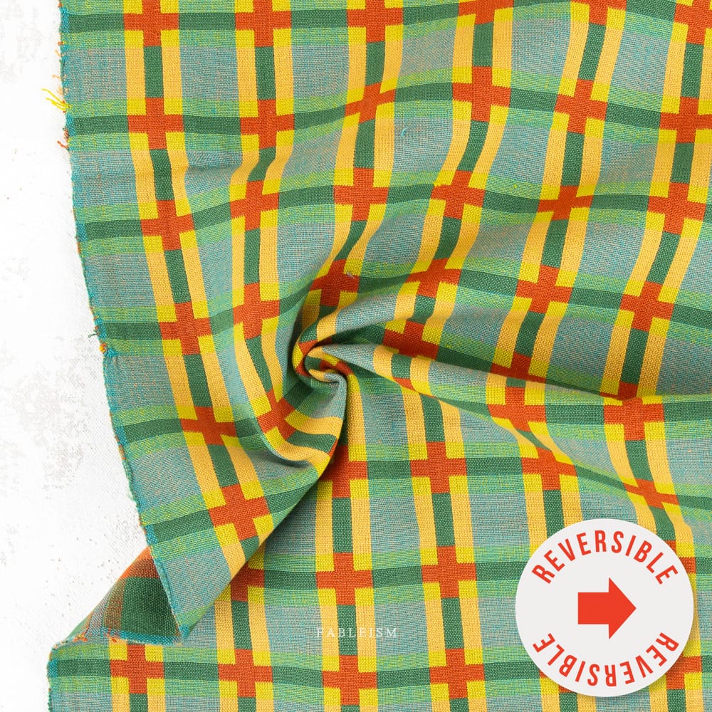 Happy Camper by Fableism - Decked Out, Gleam Happy Camper by Fableism - Decked Out, Gleam | Woven Fabric
