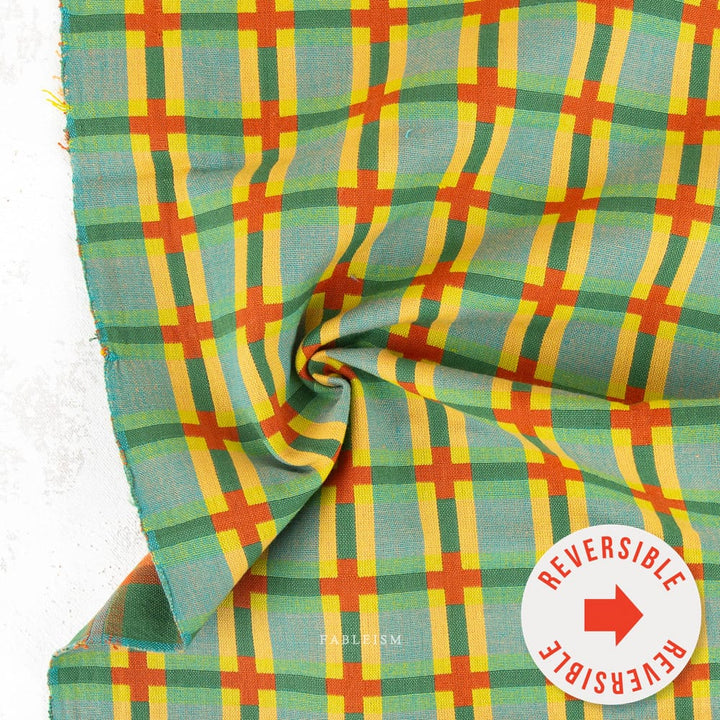 Happy Camper by Fableism - Decked Out, Gleam Happy Camper by Fableism - Decked Out, Gleam | Woven Fabric