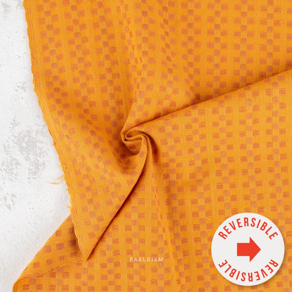 Happy Camper by Fableism - Basket Weave, Lantern Happy Camper by Fableism - Basket Weave, Lantern | Woven Fabric