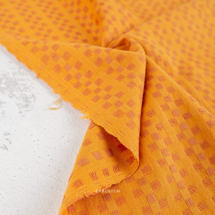 Happy Camper by Fableism - Basket Weave, Lantern Happy Camper by Fableism - Basket Weave, Lantern | Woven Fabric