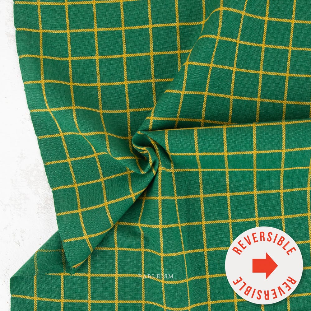 Happy Camper by Fableism - Trellis, Verdant Happy Camper by Fableism - Trellis, Verdant | Woven Fabric