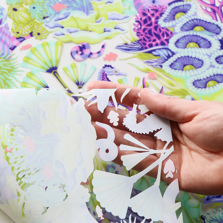 Tula Pink Floral Reef Collection: Reef What You Sew Vinyl 1/2 Yard Cut