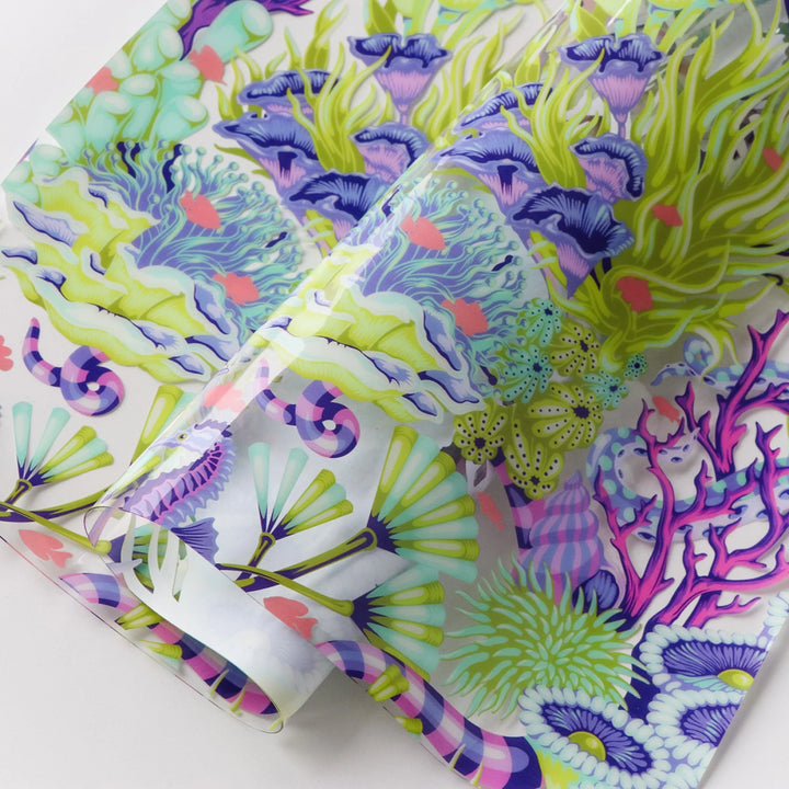 Tula Pink Floral Reef Collection: Reef What You Sew Vinyl 1/2 Yard Cut