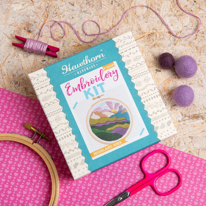 Highland Hike Embroidery Kit Packaging