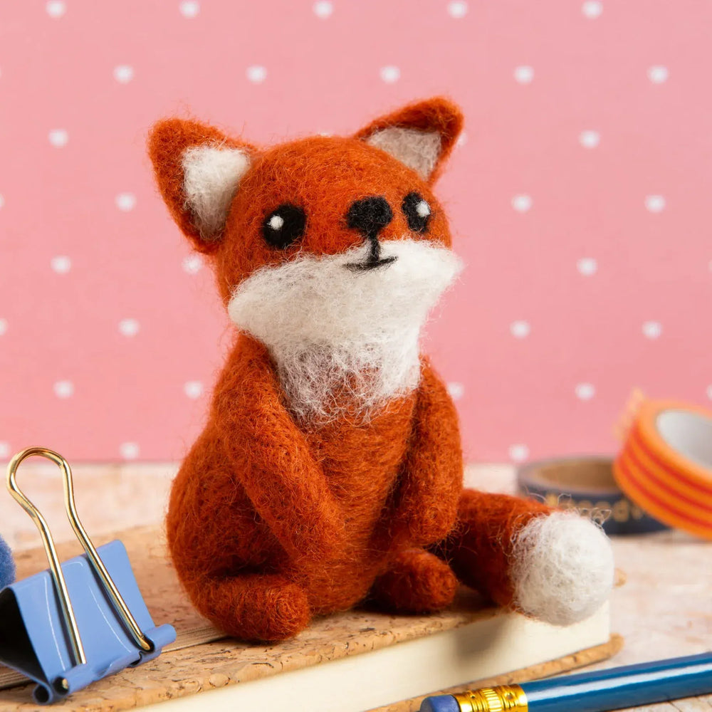 Needle felted baby fox
