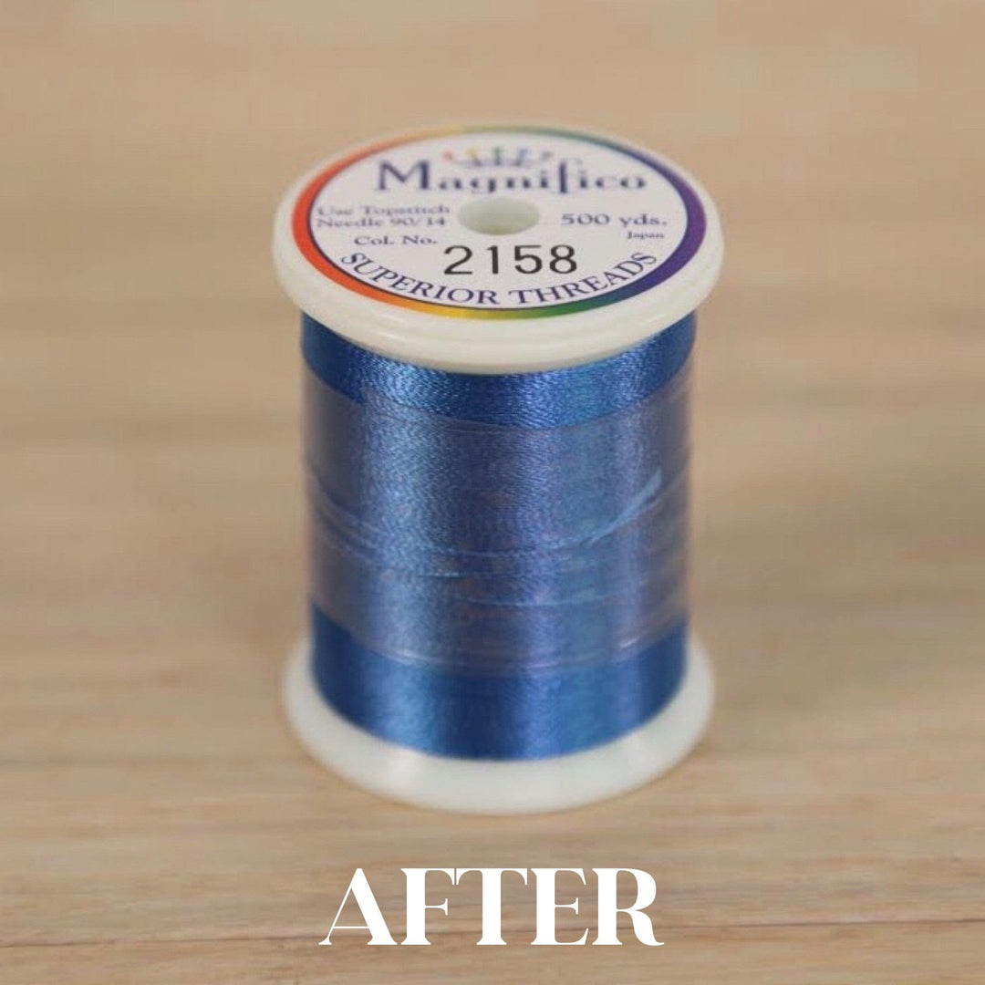 Blue thread spool, HUGO-ONE_2, 2158 Superior Threads