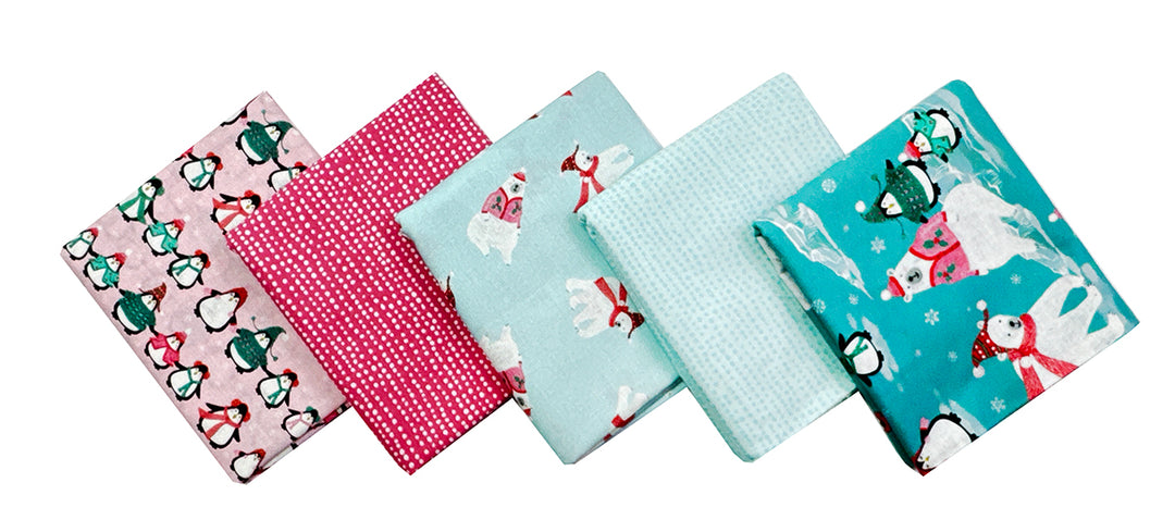 Seasonal Fabric Bundle - Arctic Animals 1/2 yd Bundle (5 pcs)
