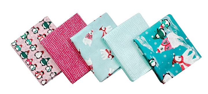 Seasonal Fabric Bundle - Arctic Animals 1/2 yd Bundle (5 pcs)