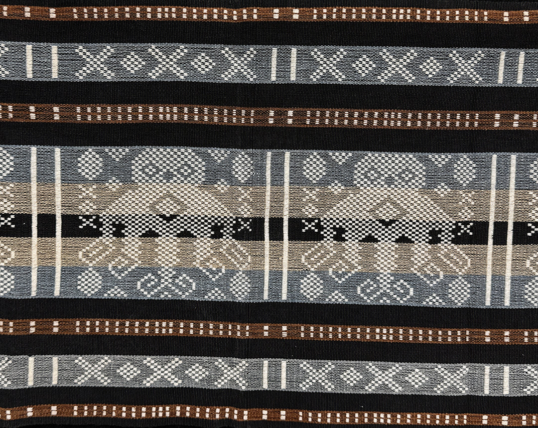Handwoven IKAT Textile Sumba Indonesia Blue Brown Critter
