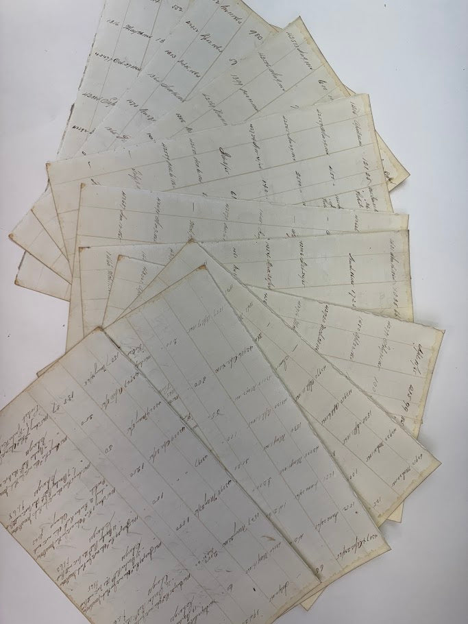 Vintage Ledger Pages Circa 1840-50