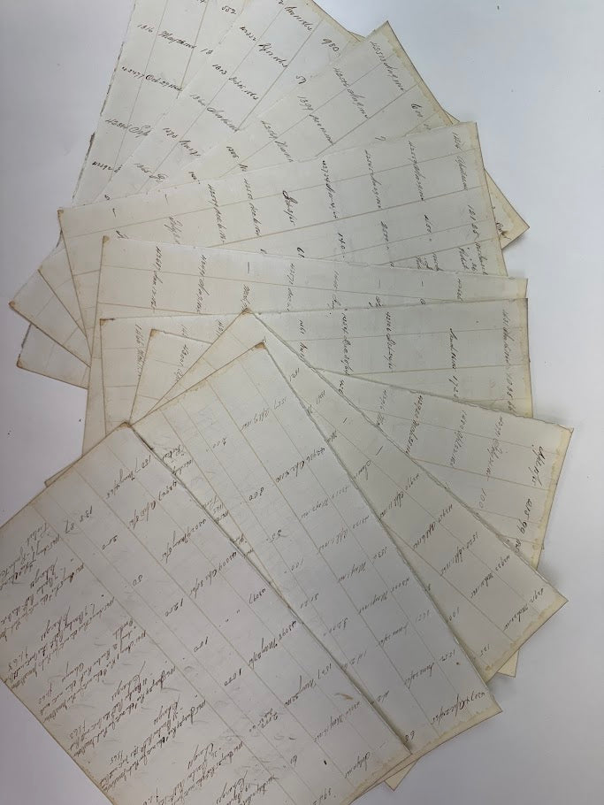 Vintage Ledger Pages Circa 1840-50