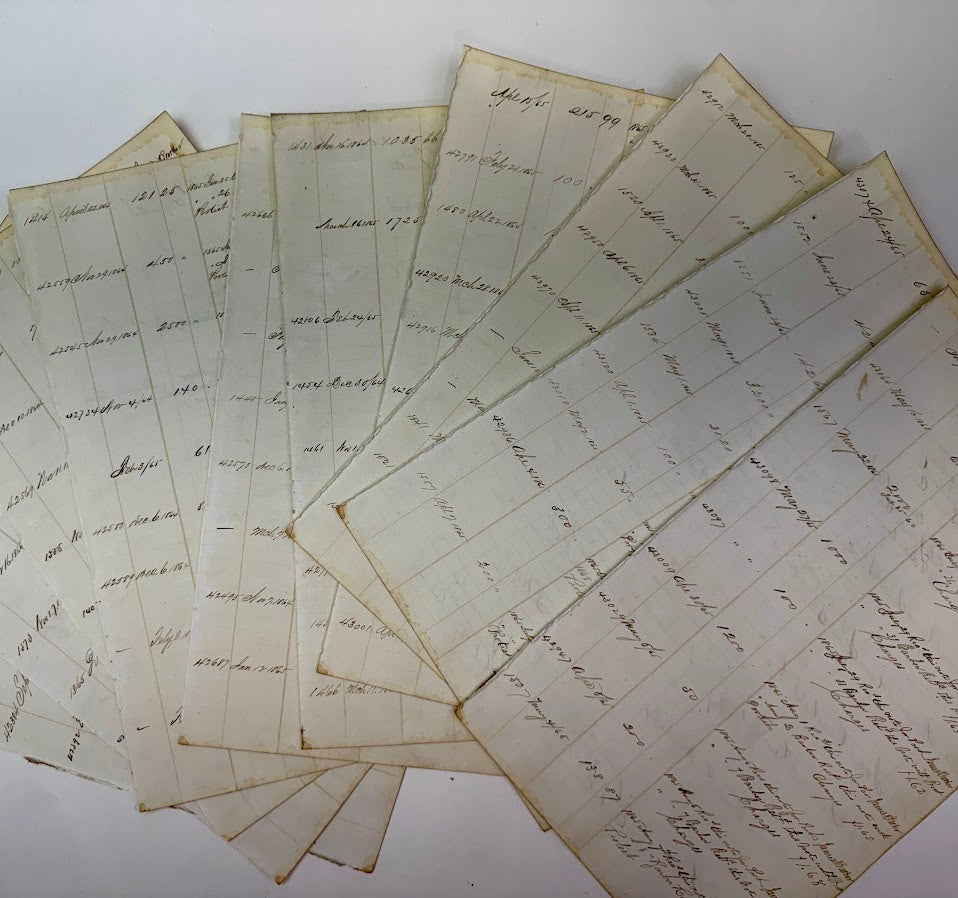 Vintage Ledger Pages Circa 1840-50