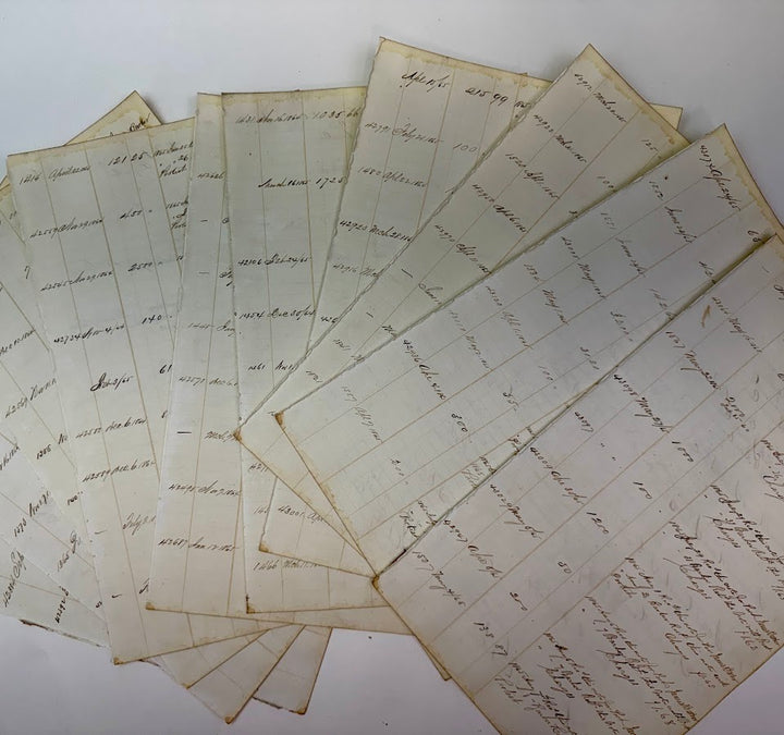 Vintage Ledger Pages Circa 1840-50