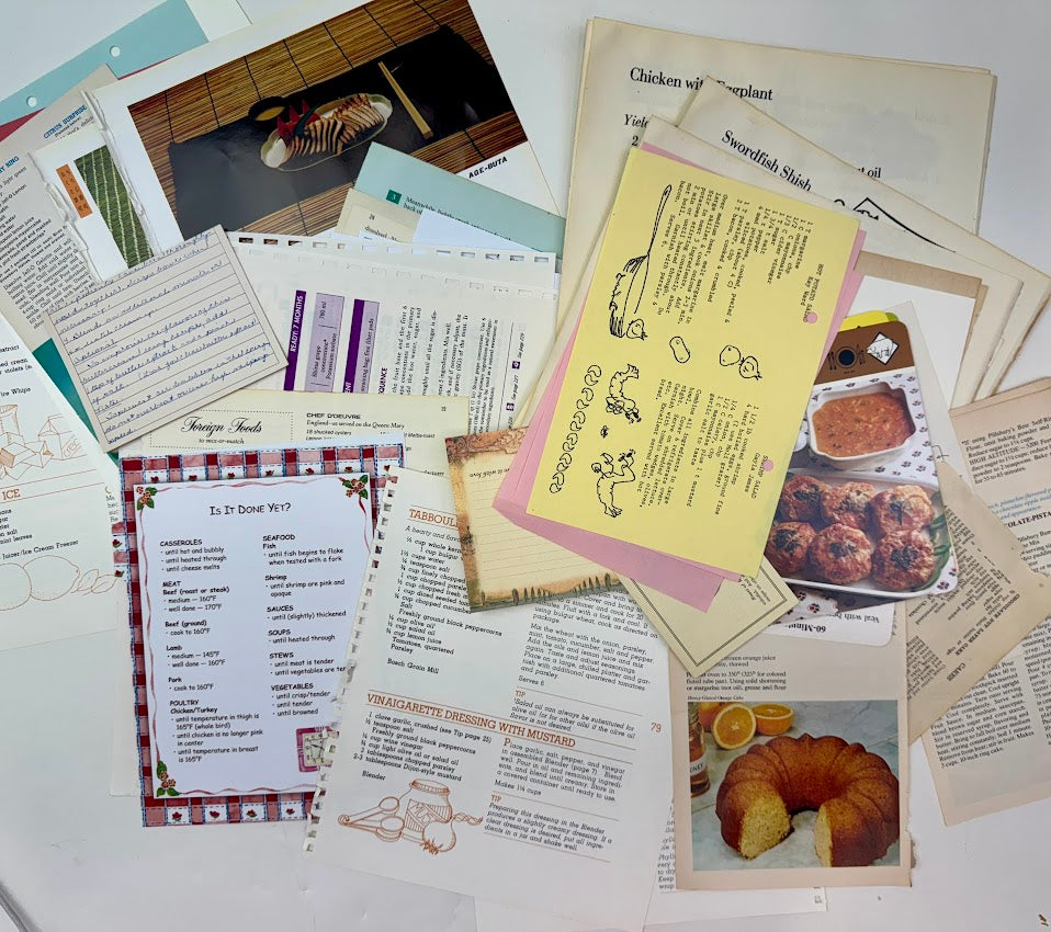 Cooking/Food Label vintage paper collage pack