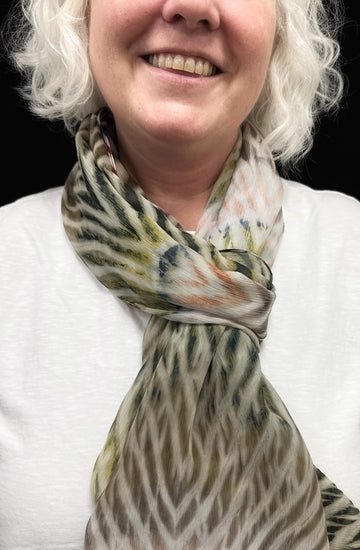 Silk Shibori Scarf, Pomegranate and Madder Silk Shibori Scarf, Pomegranate and Madder – Artistic Artifacts