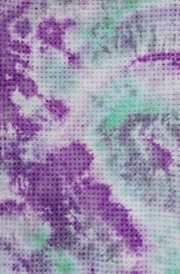Hand-Dyed Rough Woven Cloth with French Knots