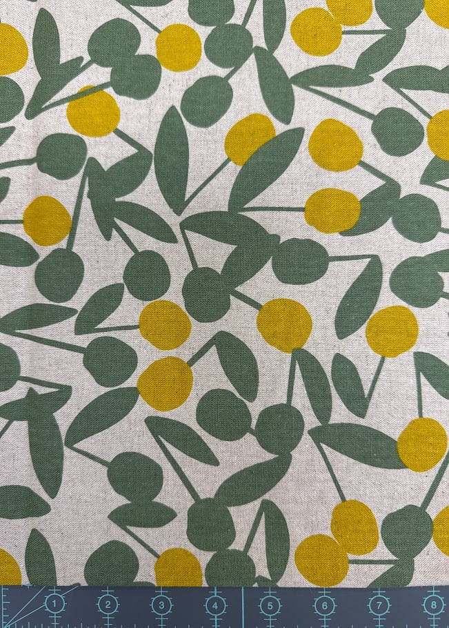 Sevenberry Japanese Light Canvas Fabric - Scandi Abstract Cherry, Colorway 3 Scandi Abstract Cherry Japanese Light Canvas Fabric - Sevenberry