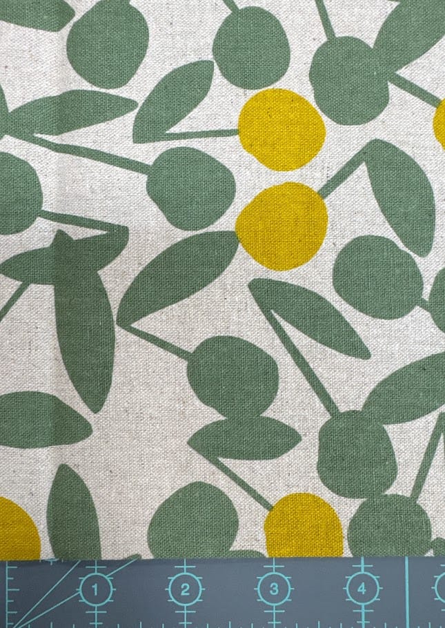 Sevenberry Japanese Light Canvas Fabric - Scandi Abstract Cherry, Colorway 3 Scandi Abstract Cherry Japanese Light Canvas Fabric - Sevenberry