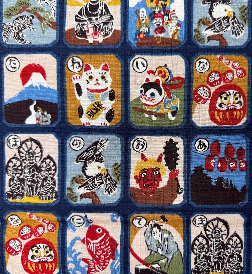 Hokkoh Japanese Dobby Fabric - Japanese Alphabet Cards Japanese Alphabet Cards Japanese Dobby Fabric - Hokkoh Online