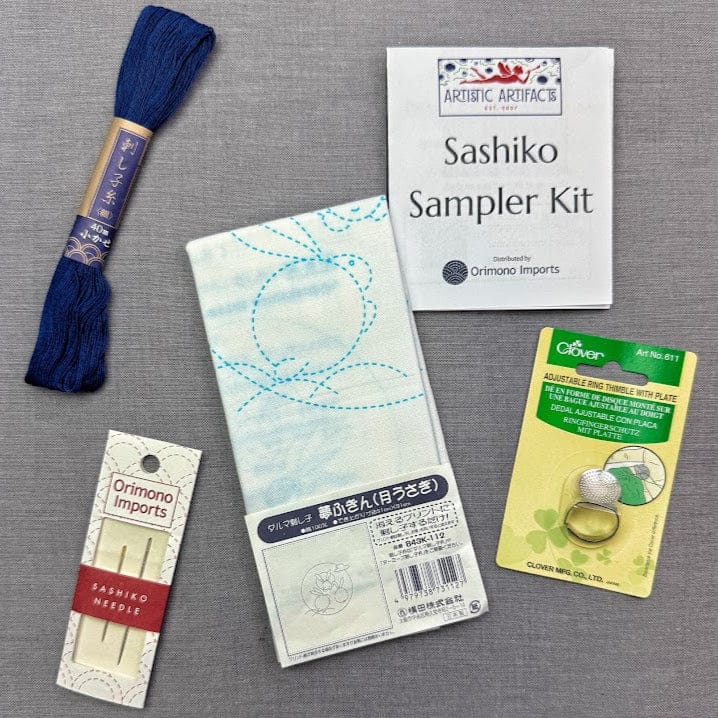 Artistic Artifacts Sashiko Kit, Rabbits in White