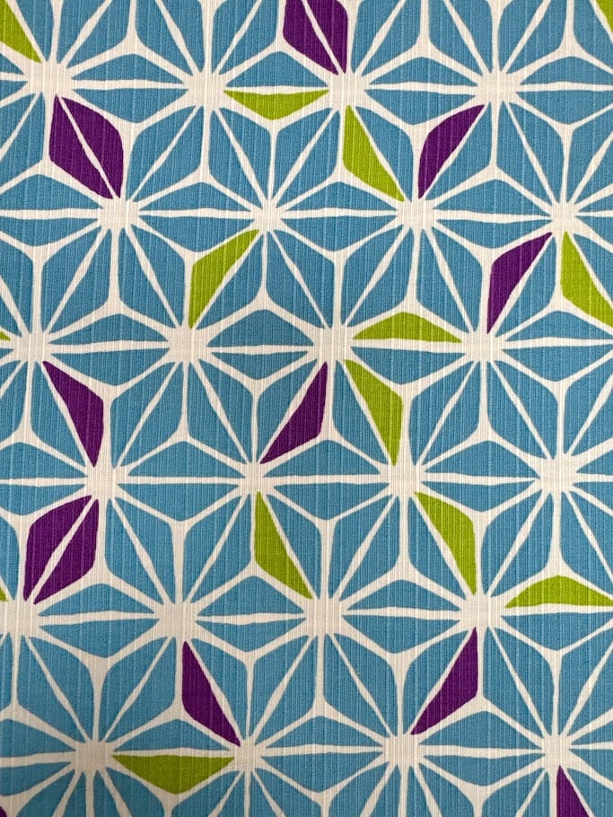 Sevenberry Japanese Shantung Fabric - Asanoha Pattern, Bold Graphic Bold Asanoha Japanese Shantung Fabric - Sevenberry by the Half Yard