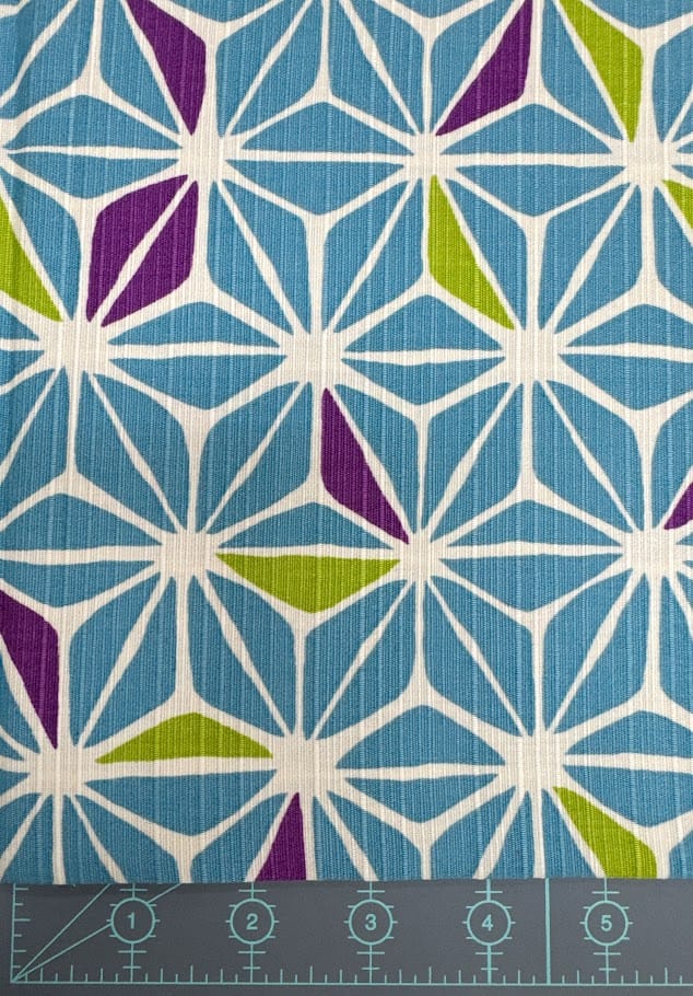 Sevenberry Japanese Shantung Fabric - Asanoha Pattern, Bold Graphic Bold Asanoha Japanese Shantung Fabric - Sevenberry by the Half Yard