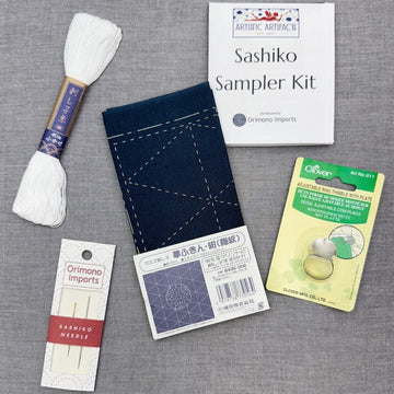 Artistic Artifacts Sashiko Kit, Sakura Center in Navy Artistic Artifacts Sashiko Kit, Sakura Center in Navy
