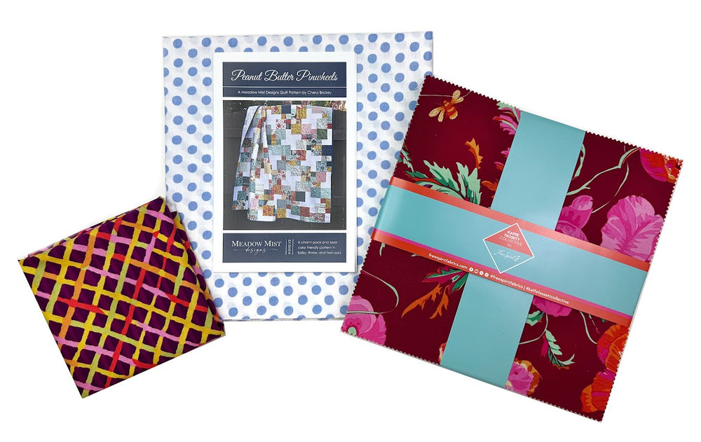 Fabric bundles and a pattern.