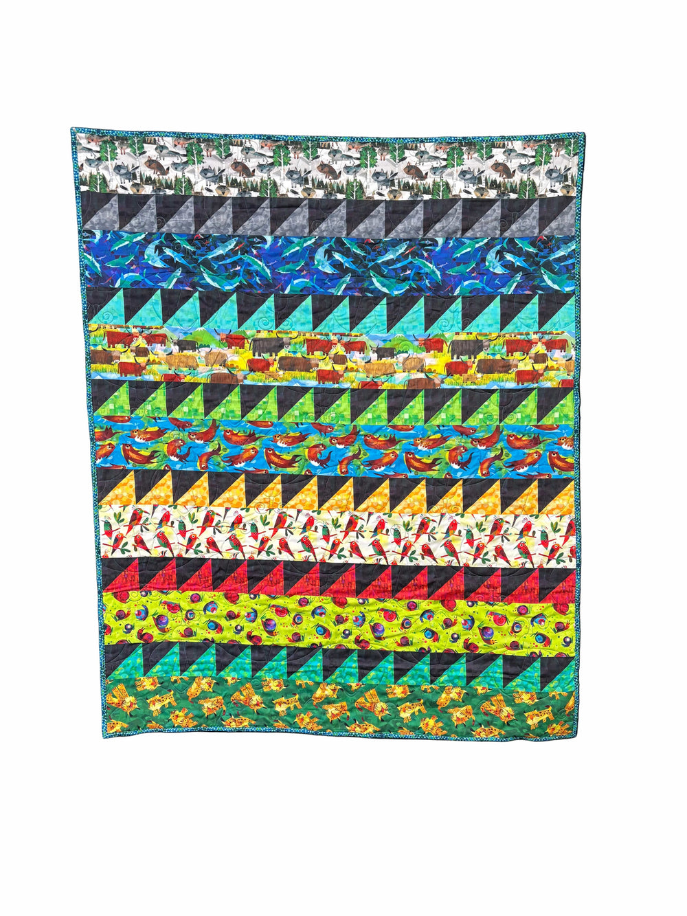 Wild Wonder Way Quilt Kit with Animal Kingdom & Mirage fabrics by Gareth Lucas Wild Wonder Way Quilt Kit | Animal Kingdom by Gareth Lucas