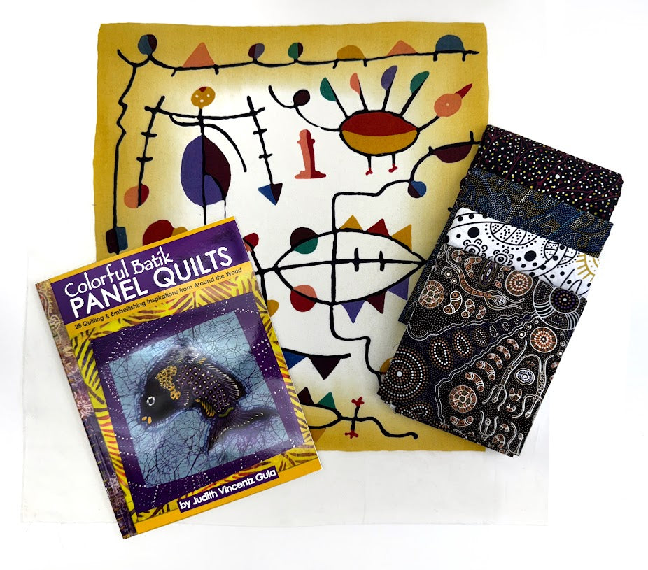 Rusli Batik Panel Starter Kit, Yellow