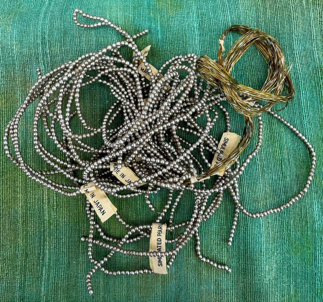 Vintage mini "pearls" on wire