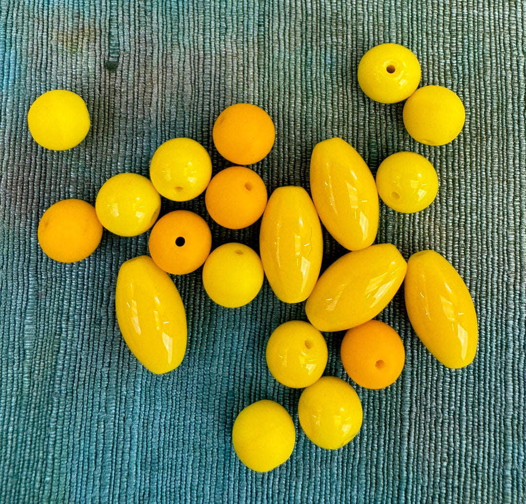 Glass Yellow beads