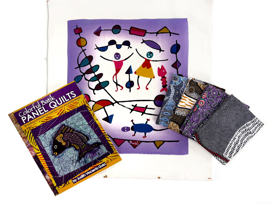 Rusli Batik Panel Starter Kit, Purple