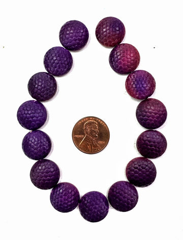 Purple  round  wooden beads
