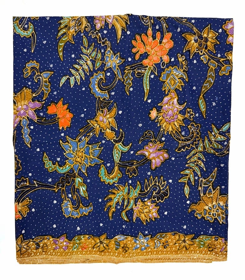 Tube Sarong from Indonesia - Floral, Blue Tube Sarong from Indonesia - Floral, Blue