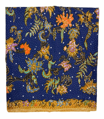 Tube Sarong from Indonesia - Floral, Blue Tube Sarong from Indonesia - Floral, Blue