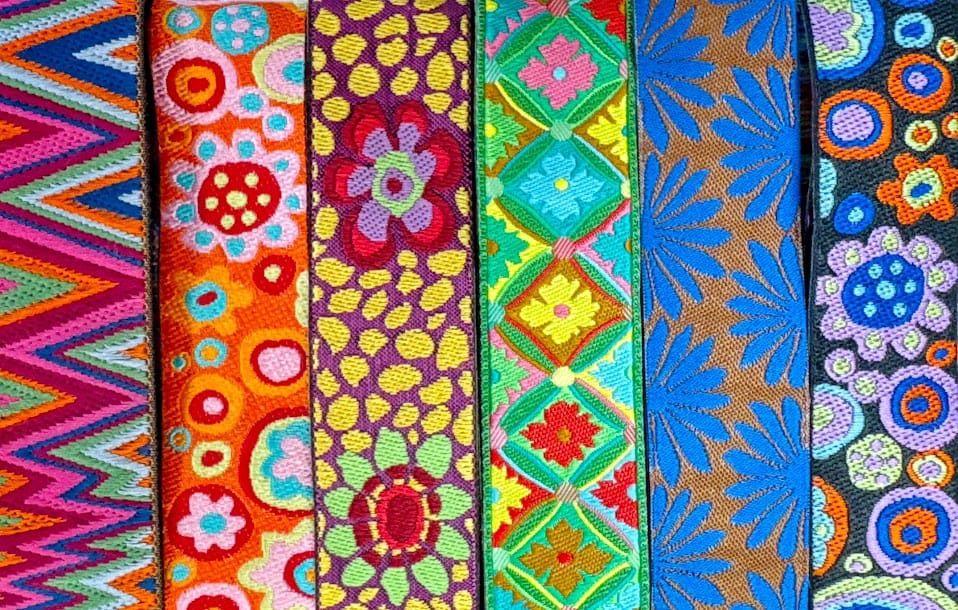 Random Ribbons by Kaffe Fassett, Six 18" Pieces