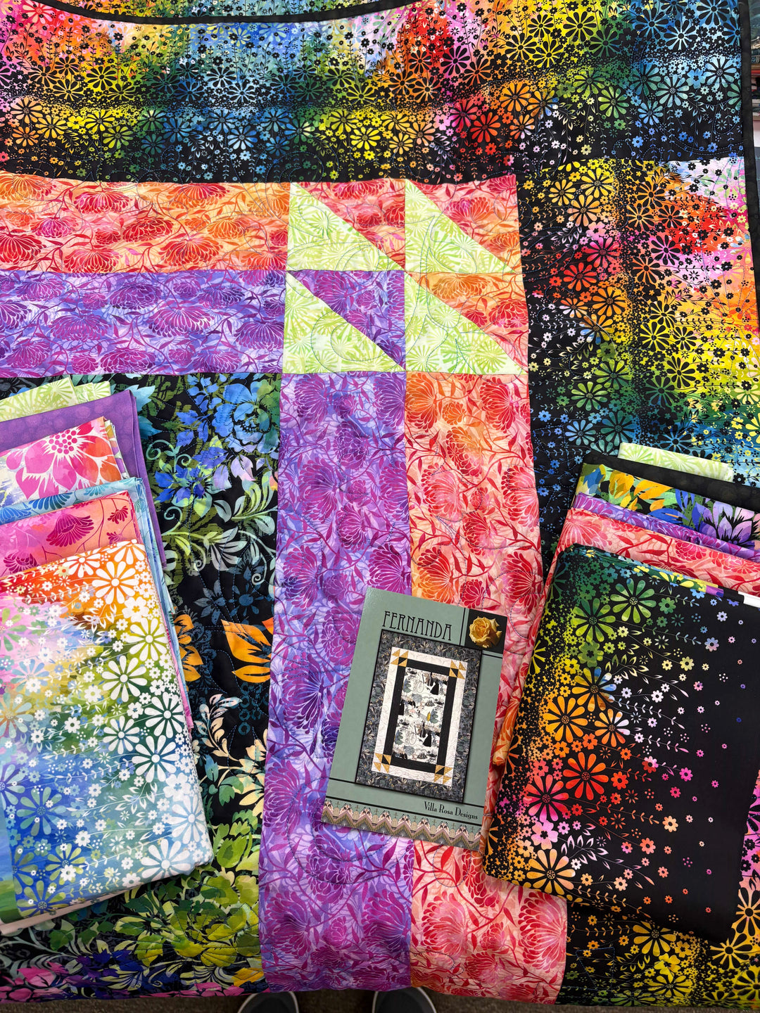 Fernanda Quilt Kit with Felicity Fabrics - Black colorway Fernanda Beginner Quilt Kit | Felicity Fabrics Black Colorway