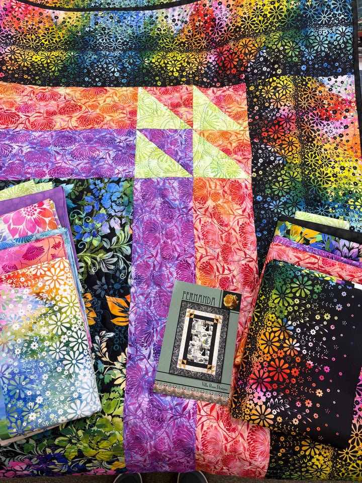 Fernanda Quilt Kit with Felicity Fabrics - Black colorway Fernanda Beginner Quilt Kit | Felicity Fabrics Black Colorway